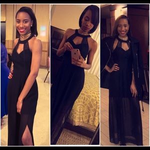 Black formal maxi dress